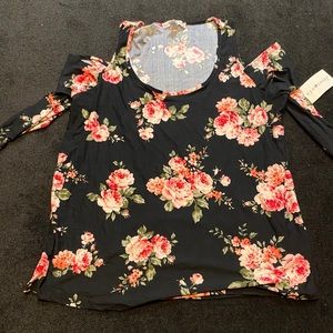 Rose Shoulder Cut Top